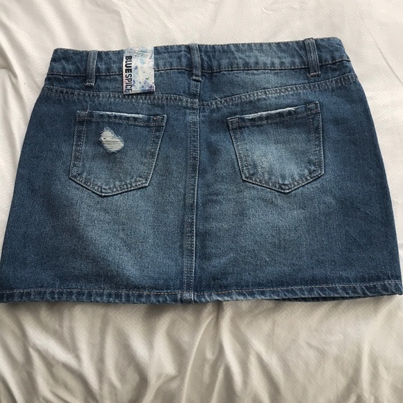 Distressed Jean Skirt - Picture 2 of 3